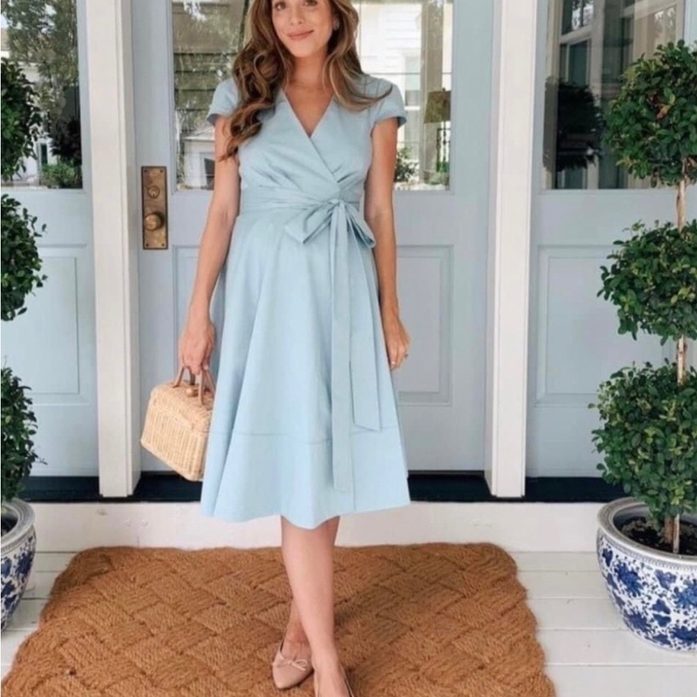 GAL MEETS GLAM WRAP DRESS SEA BREEZE SIZE 16